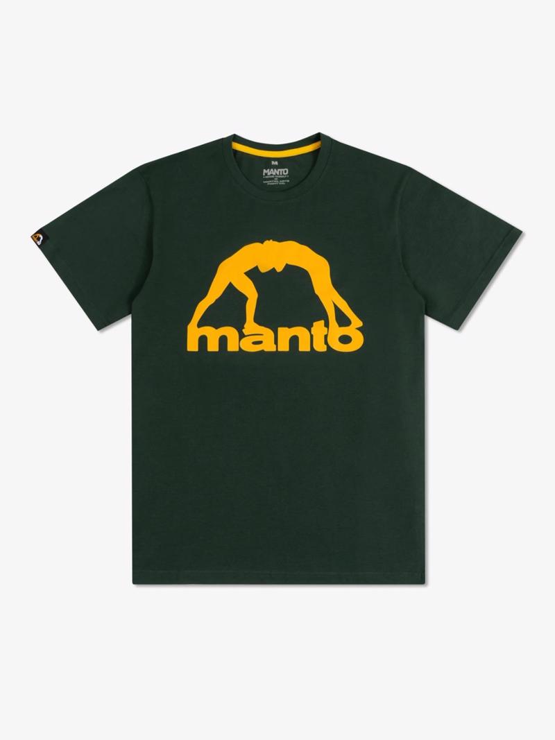 MANTO vibe 25 tshirt-pine green/yellow